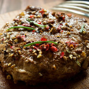 Filetto di manzo al pepe verde