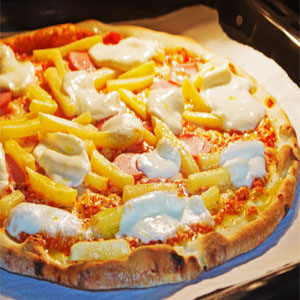 Margherita con patatine